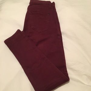 James jeans burgundy skinny jeans
